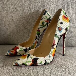 Christian Louboutin Multicolor Floral Heels